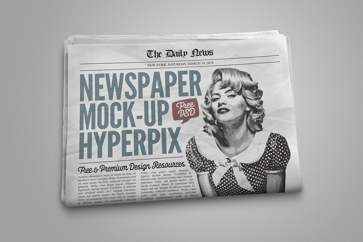 Download Newspaper Mockup Free Download Psd Template Hyperpix PSD Mockup Templates