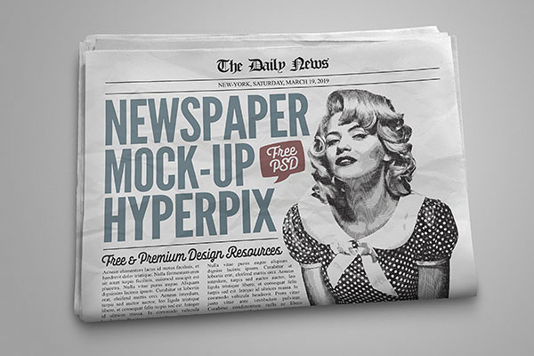 Download Newspaper Mockup Free Download Psd Template Hyperpix PSD Mockup Templates