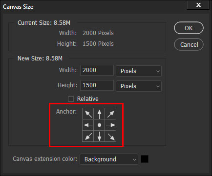 Resize Images Using the Canvas Size Tool