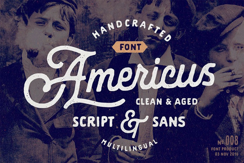 americus script & sans western font