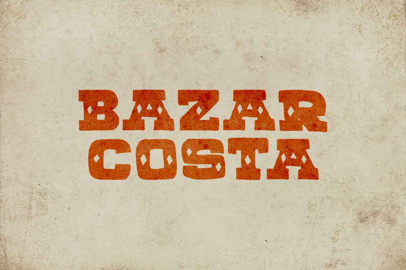 bazar costa western font