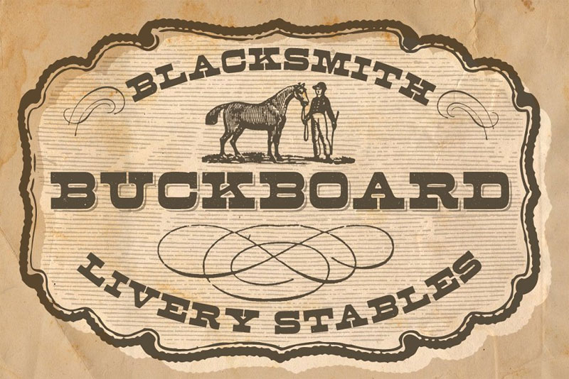 buckboard family western font