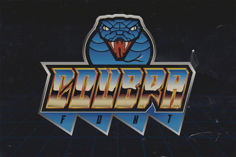 coubra 80s font
