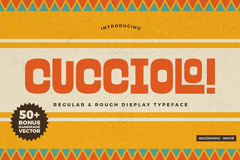 cucciolo typeface + extras mexican font