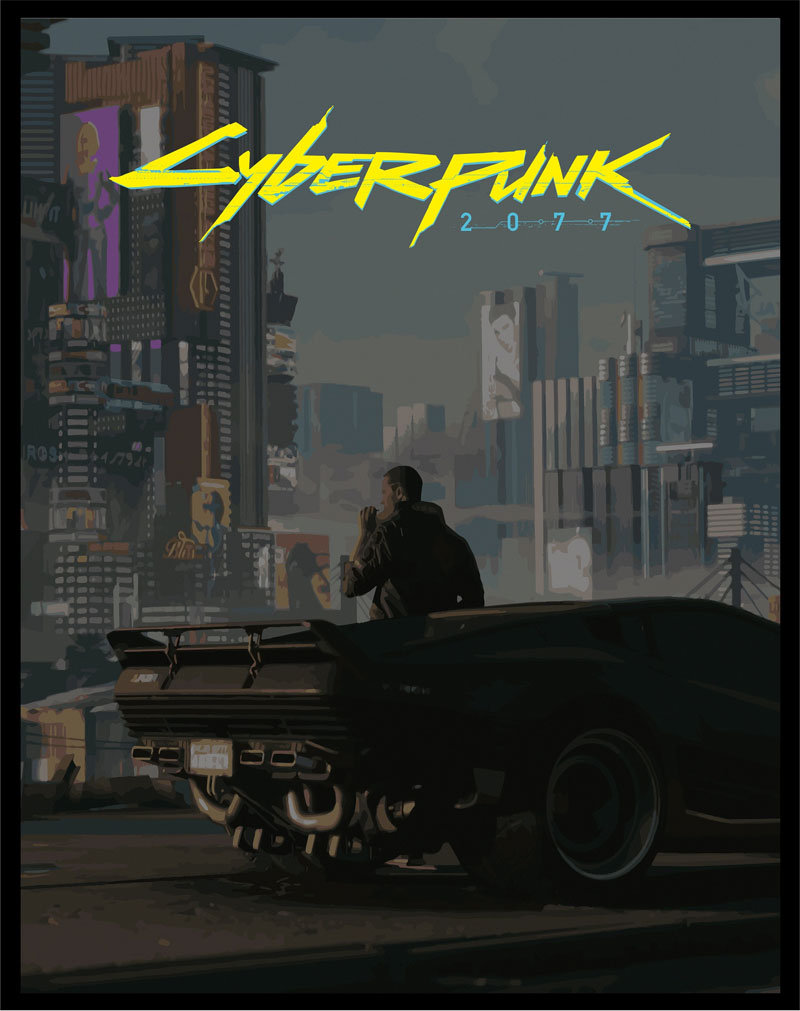 cyberpunk 2077 poster font
