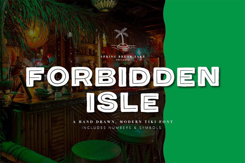 forbidden isle tiki hawaiian font