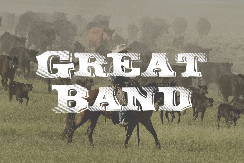 great band western font