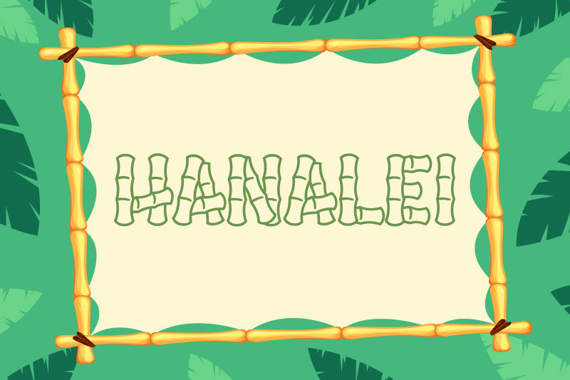 hanalei hawaiian font