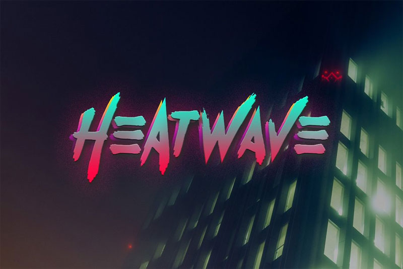 heatwave 80s font
