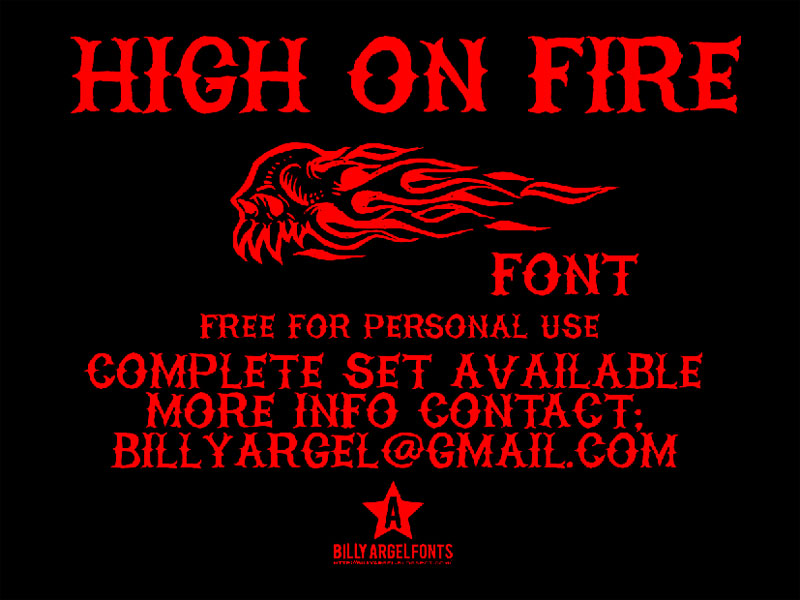 high on fire western font