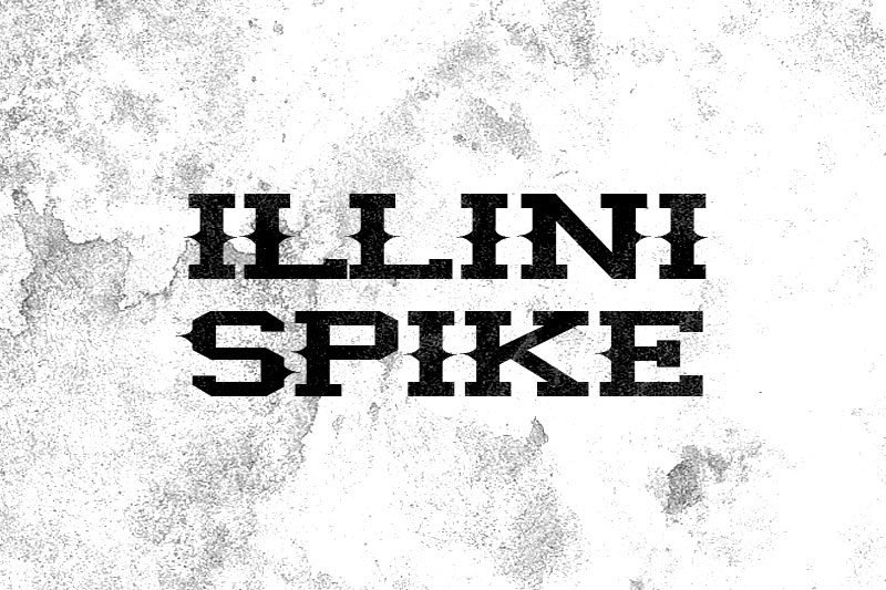 illini spike western font
