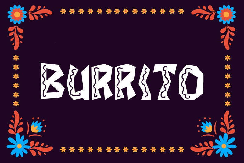 ji burrito mexican font