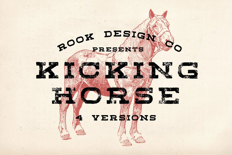 kicking horse western font
