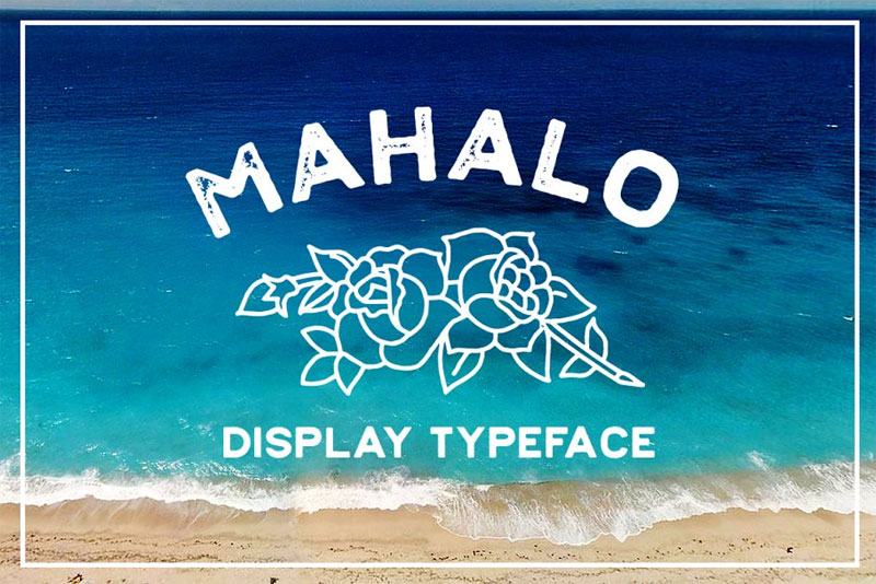 mahalo hawaiian font