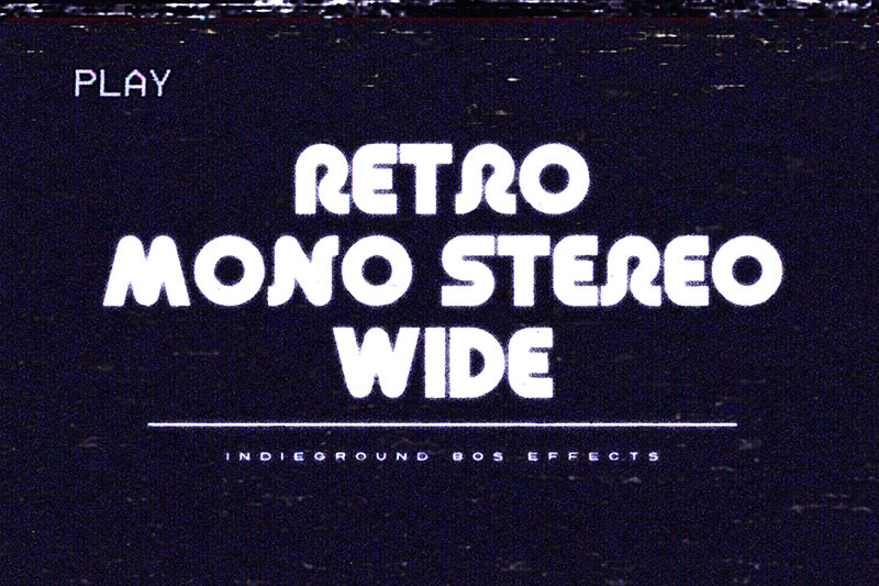 retro monostereo wide 80s font