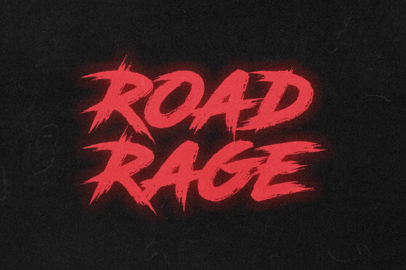 road rage 80s font