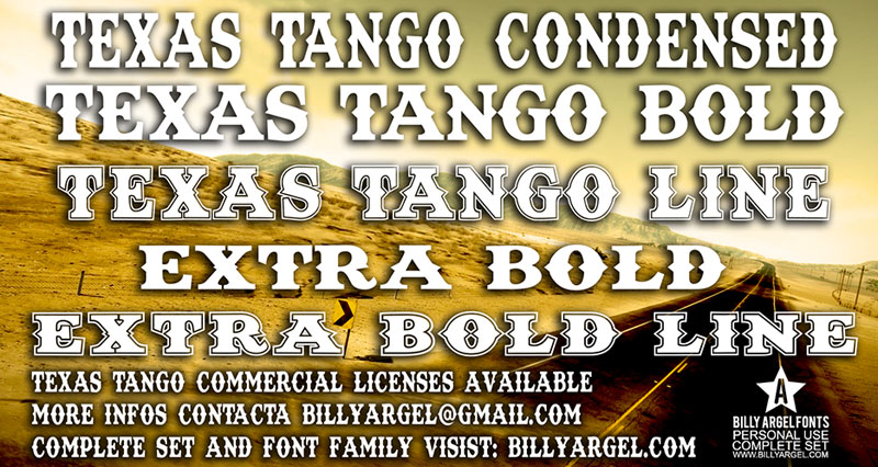 texas tango western font