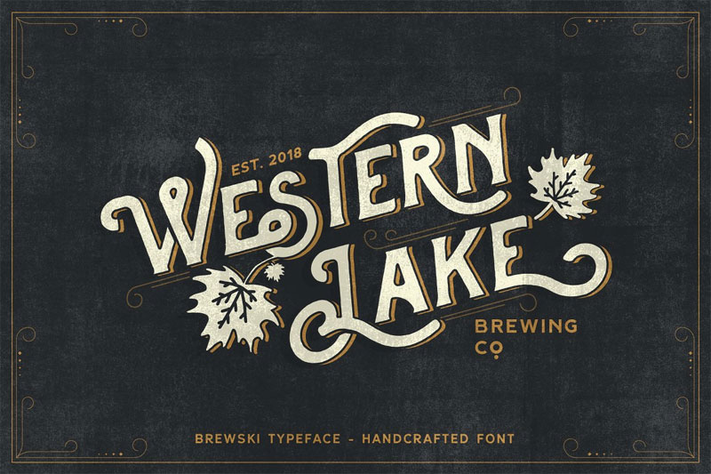 western lake brewski typeface western font