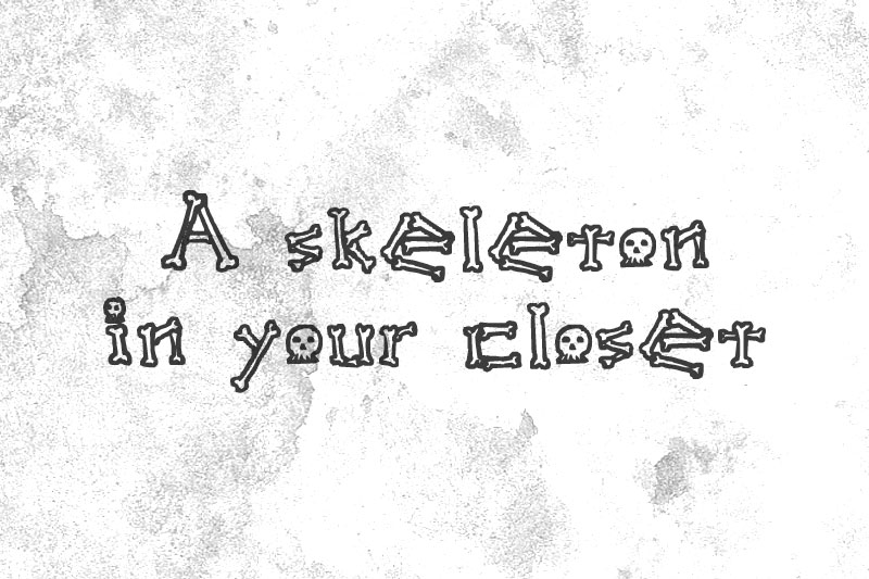 a skeleton in your closet pirate font