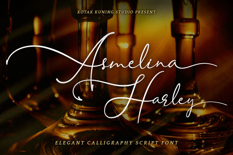 asmelina harley wedding font