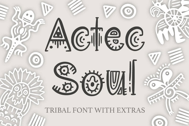 aztec soul tribal font
