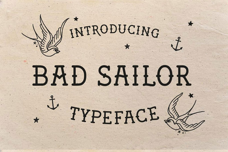 bad sailor typeface nautical font