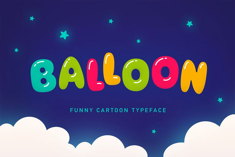 balloon typeface cartoon font