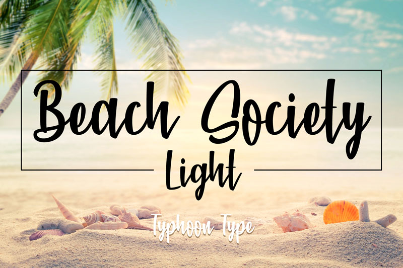beach society summer and beach font