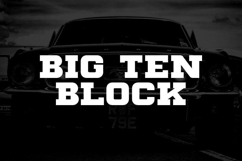 big ten block racing font