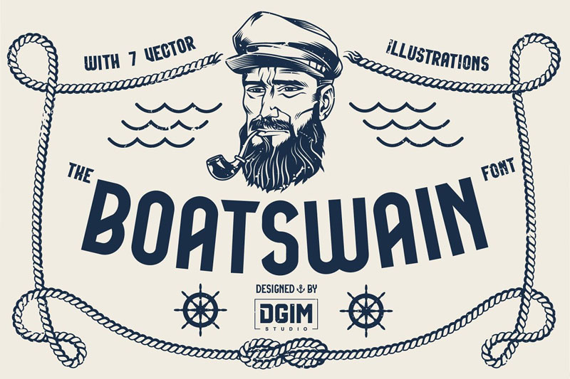 boatswain nautical font