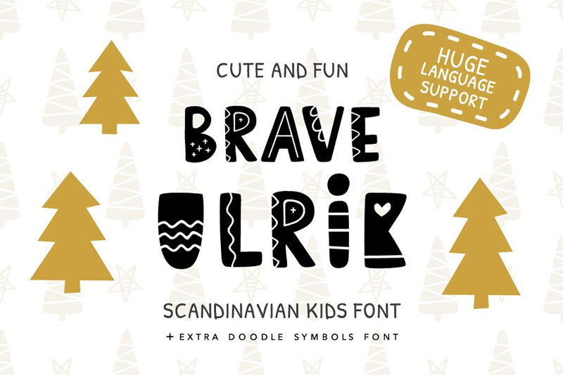 brave ulrik scandinavian tribal font