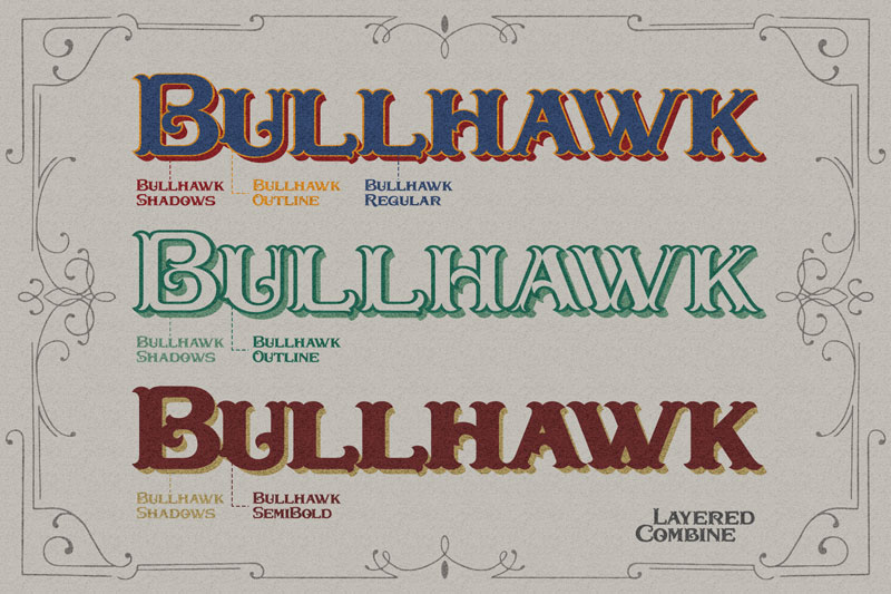 bullhawk wanted font