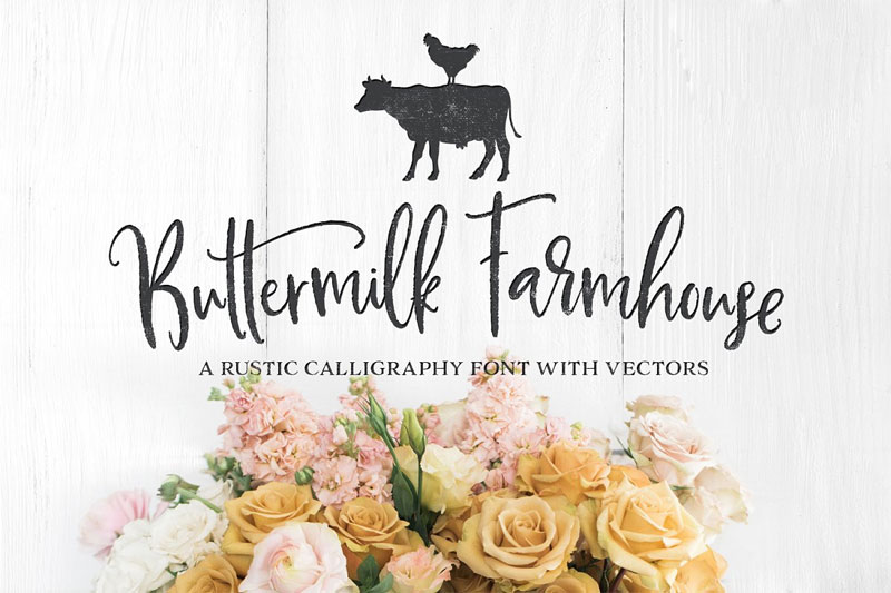 buttermilk farmhouse type & graphics farmhouse font