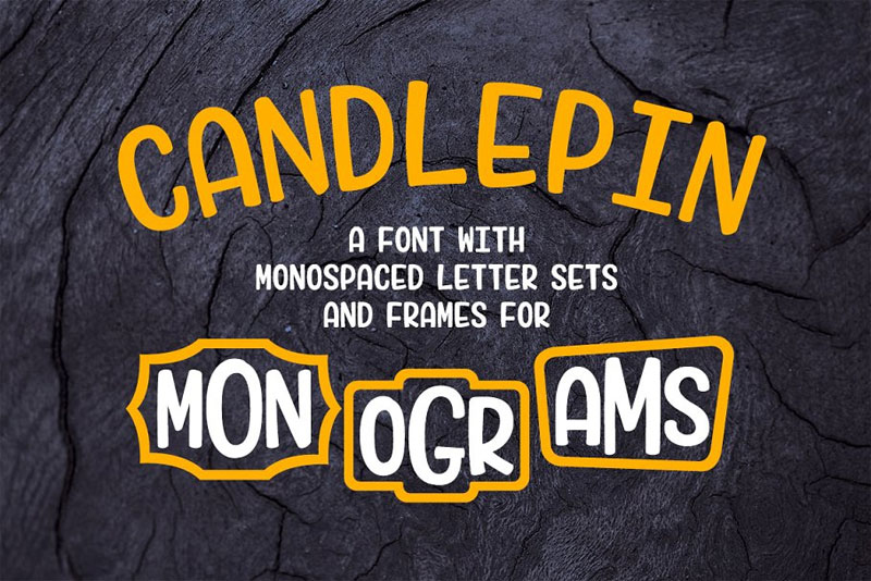 candlepin make fun monograms! monogram font