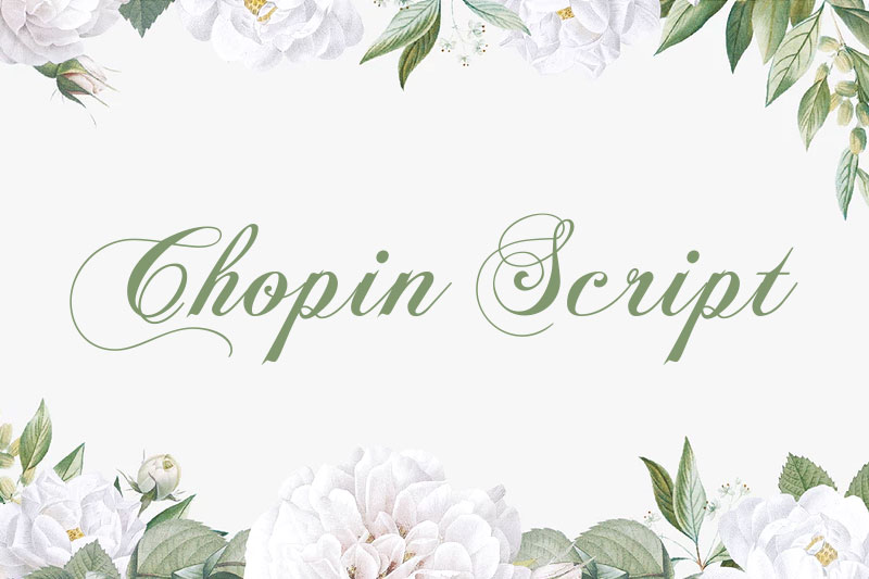 chopin script wedding font