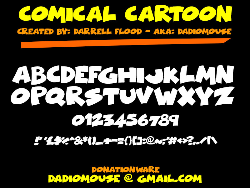 comical cartoon cartoon font