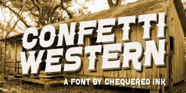 confetti western wanted font