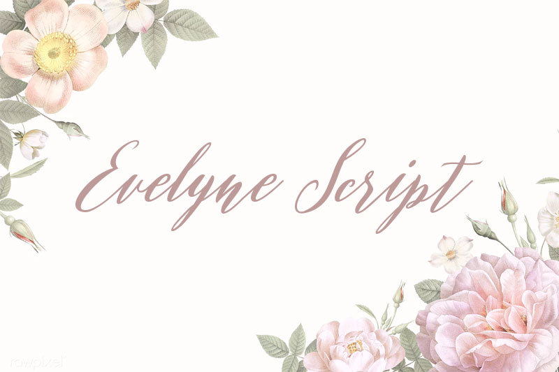 evelyne script wedding font