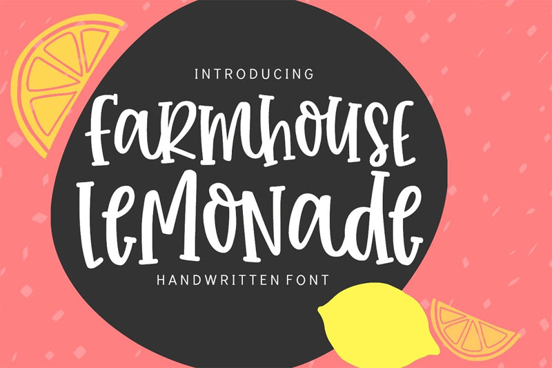 farmhouse lemonade handwritten farmhouse font