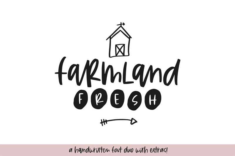 farmland fresh duo and doodles farmhouse font
