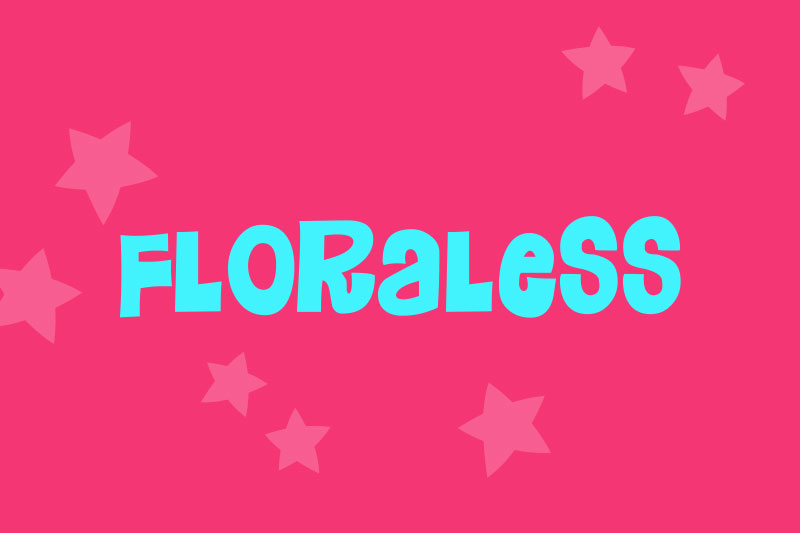 floraless cartoon font