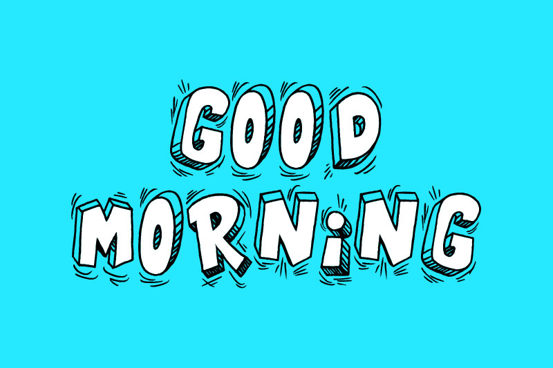 good morning cartoon font