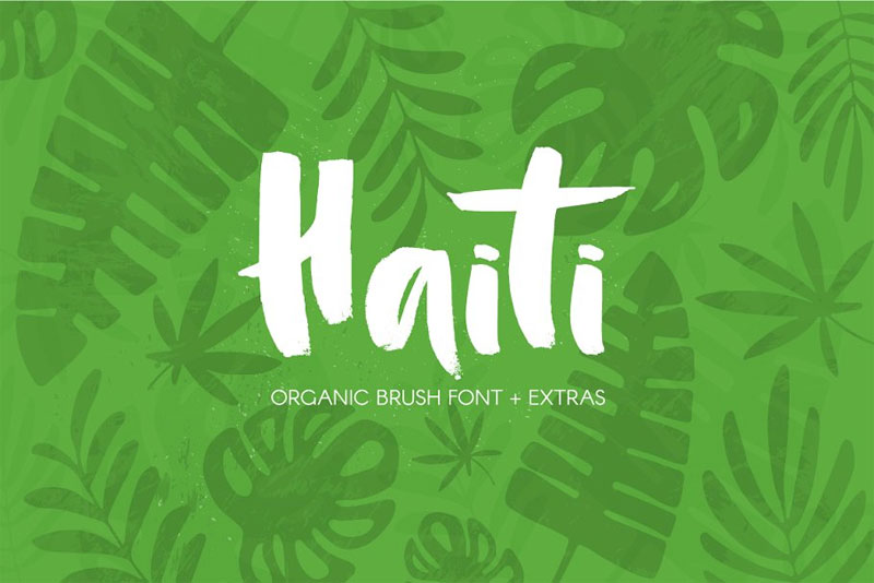 haiti organic brush summer and beach font