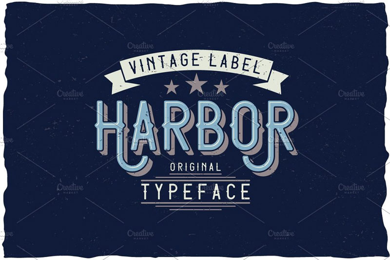 harbor vintage label typeface nautical font