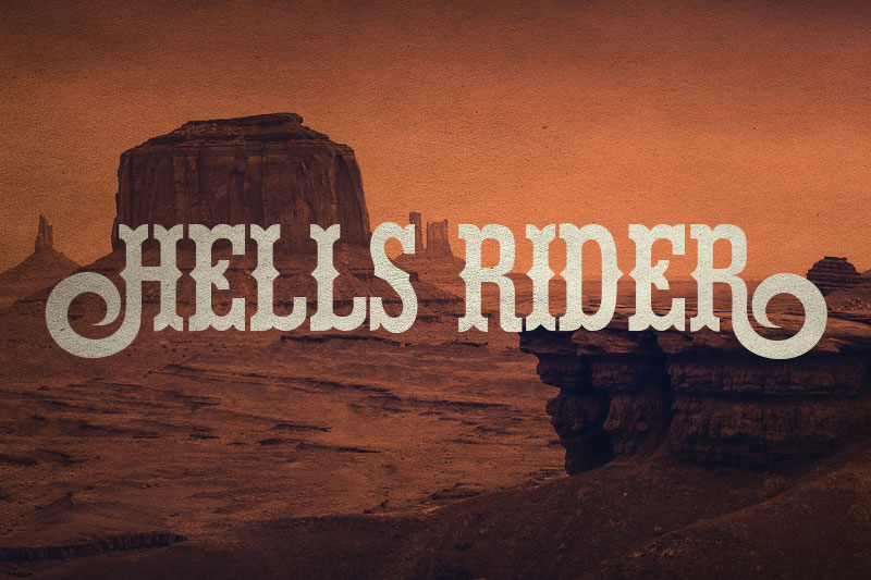 hells rider wanted font