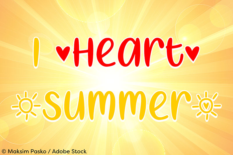 i heart summer summer and beach font