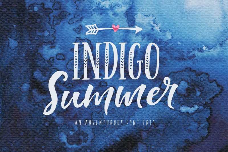 indigo summer summer and beach font