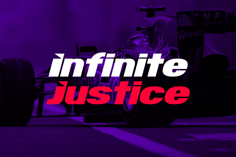 infinite justice racing font