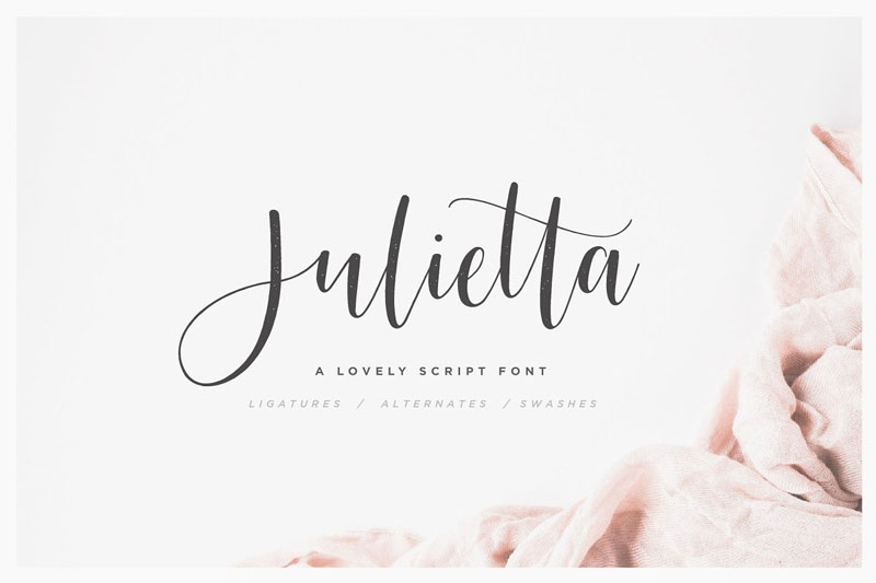 julietta script wedding font