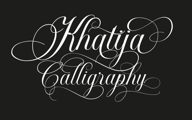 khatija calligraphy wedding font